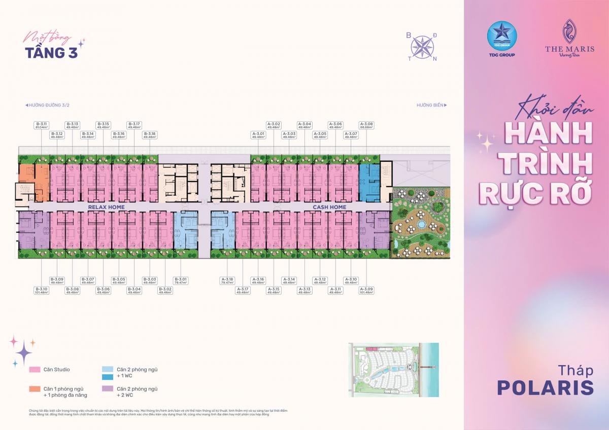 Mặt bằng Vũng Tàu Centre Point tầng 2